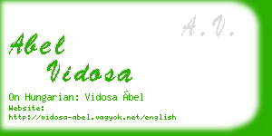 abel vidosa business card