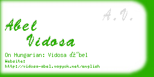 abel vidosa business card